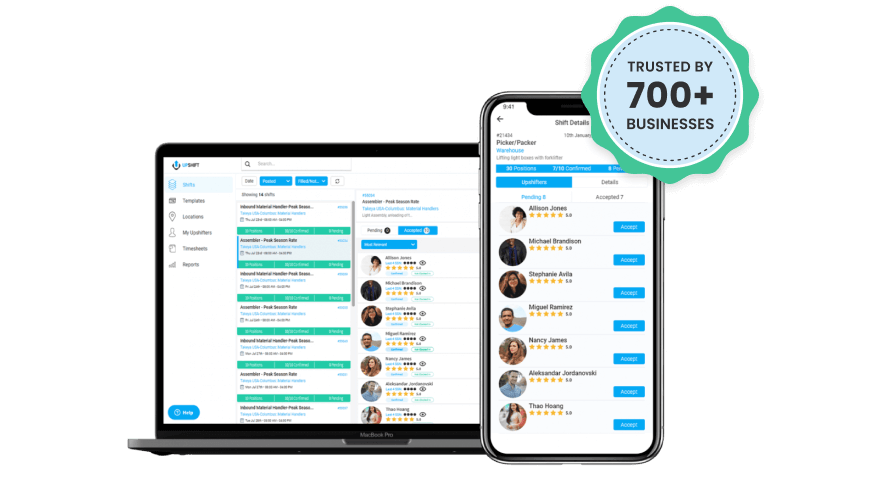 Work Made Easy For People And Businesses Staffing With Upshift